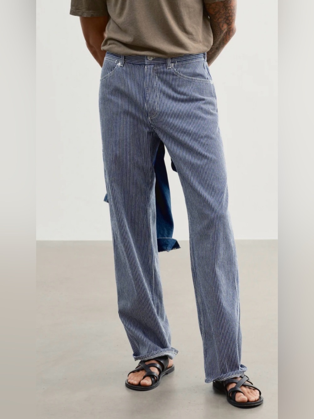 AYR Houseplant Pant in Hickory Stripe - Picture 8 of 9